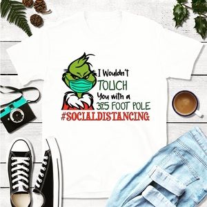 Grinch #SOCIALDISTANCING Holiday T-Shirt